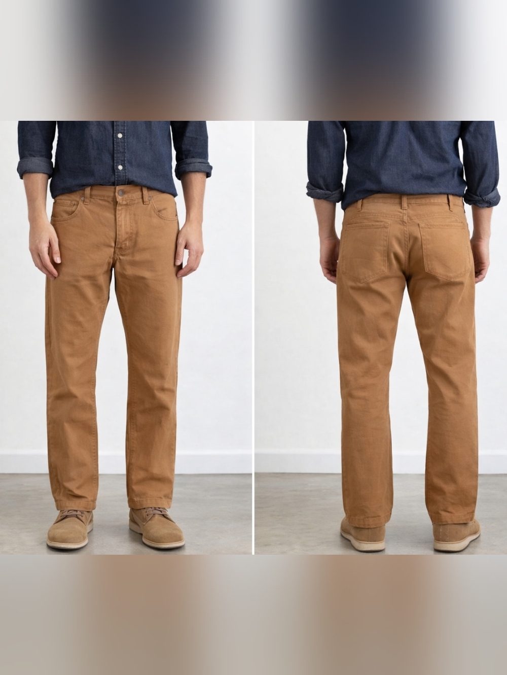 Billy Reid Tan Cotton Canvas Pants Size 32 USA Made Straight Leg NWOT